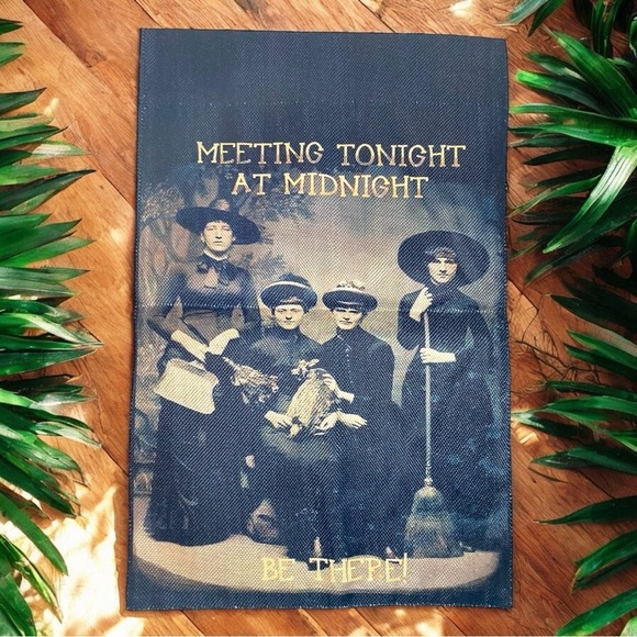 NEW ‘Meeting Tonight at Midnight Be There’ Garden Flag - Picture 3 of 6